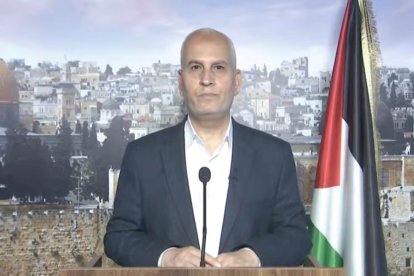 Fawzi Barhoum, portavoz del grupo en el video difundido