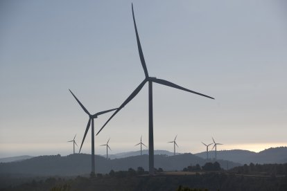 Parque eólico La Collada,en El Perelló.
