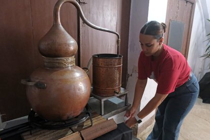 Un dels alambics amb què s'elabora l'aiguardent.