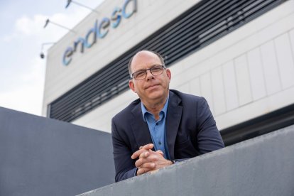 César Fusté,  a les oficines d’Endesa a Tarragona.