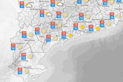 La previsió meteorològica per aquest divendres, 31 d'octubre.