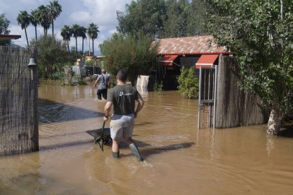 Una finca dels Ullals de Baltasar, afectada per les inundacions.