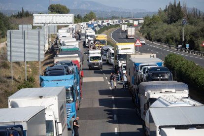El incendio ha obligado a cortar completamente la AP-7 y se registran colas de 2,5 kilómetros