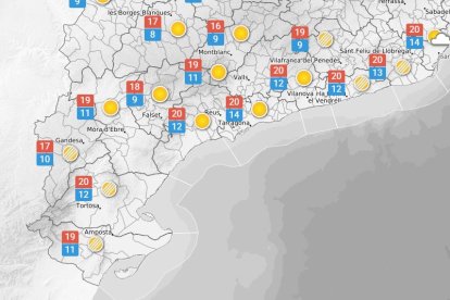 La previsió meteorològica per aquest divendres.
