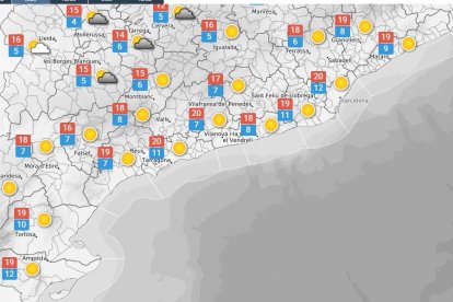 La previsió del temps per aquest diumenge 9 de novembre