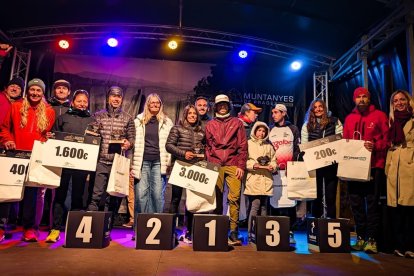 Los ganadores de la carrera internacional celebrada en Prades.