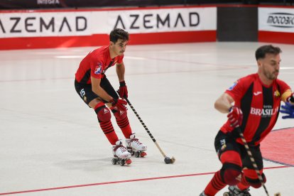 Marc Julià en un partido durante esta temporada.