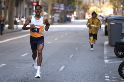 Abdessamad Pukhelfen, durante la Cursa de Bombers de Barcelona.