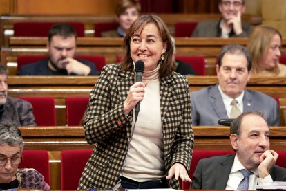 La consellera y portavoz del Govern Sílvia Paneque, durante la sesión de control de este miércoles