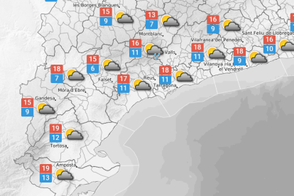 Dilluns, 24 de novembre: tarda ennuvolada