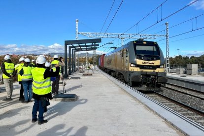 Las obras de la estación de Bellissens avanzan sobre el previsto y ya se han completado el 40% de los trabajos.