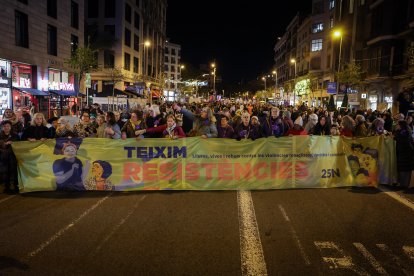 Manifestación en Barcelona contra la violencia machista