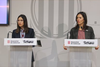 Núria Parlon, consejera de Interior, y Alba Alfageme, jefa de Gabinete de Seguretat i Polítiques Transversals.