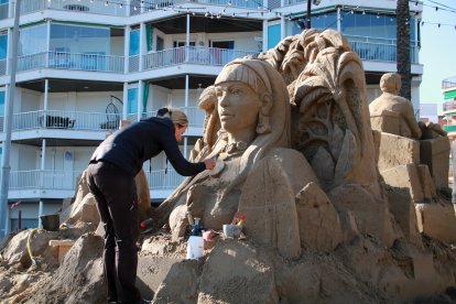 Una de las obras del pesebre.