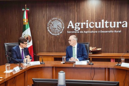 Reunión del president de la Generalitat, Salvador Illa, con el secretario de Agricultura de México, Julio Berdagué