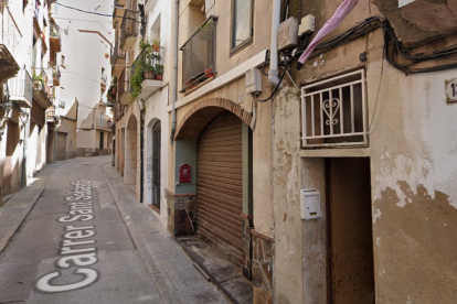 La calle de Sant Sebastià, en Valls.