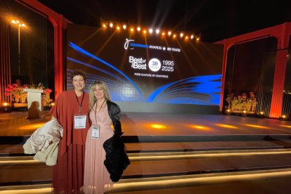 Mary Herrera en la entrega de los premios.