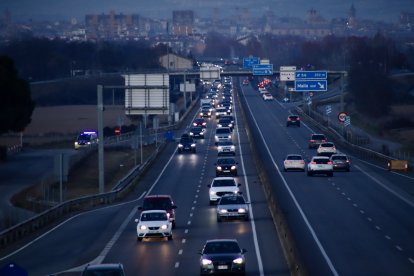 Circulación en la C Barcelona durante la operación retorno del puente de diciembre