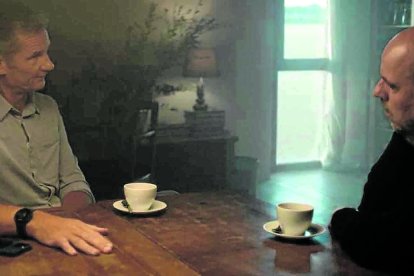 Urdangarin durante su charla con JordiBasté en el programa de La2Cat: «Pla Seqüència».