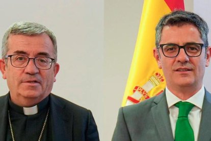 El arzobispo Luis Argüello y el ministro Félix Bolaños