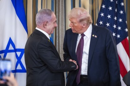 Benajmin Netanyahu y Donald Trump, durante una reunión reciente.