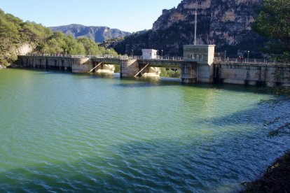 Estat actual de l'embassament d'Ulldecona.