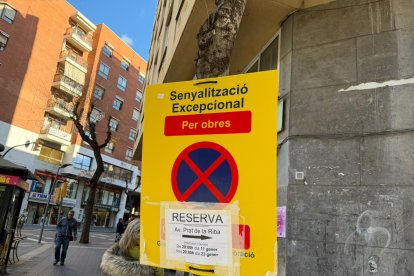 La señalización de las obras.