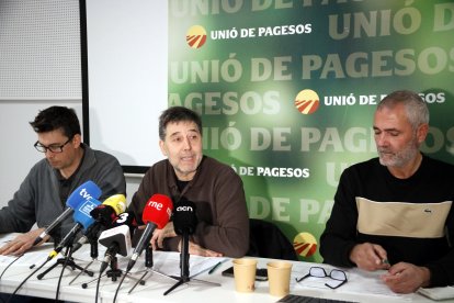 Ruda de prensa de Unió de Pagesos para valorar las pérdidas del sector porcino por el brote de peste porcina africana