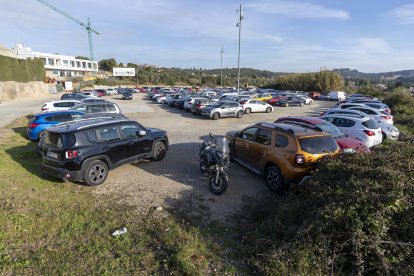 Estado actual del aparcamiento del cementerio de Tarragona.