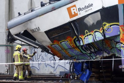 Accidente ferroviario en Gelida.