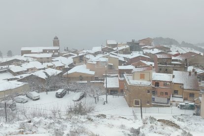 Nieve en La Morera de Montsant.