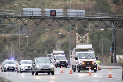 Un carril reabierto en la AP-7 en Martorell