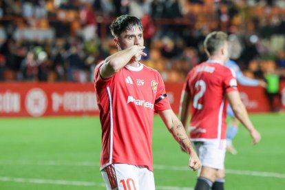 Jardí celebra el gol conseguido frente al Ibiza.