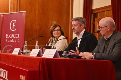 Eduard Amigó, coCEO y director comercial del Grupo Fermator, el pasado lunes en El Círcol de Reus, donde ofreció una conferencia.