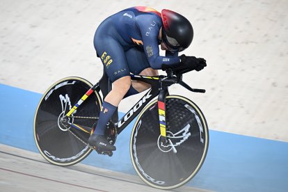 Helena Casas, durante la contrarreloj.
