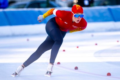 Ona Rodríguez, durante una comperición de esta temporada.