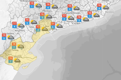 Dilluns 9 de febrer: pluja feble i dispersa