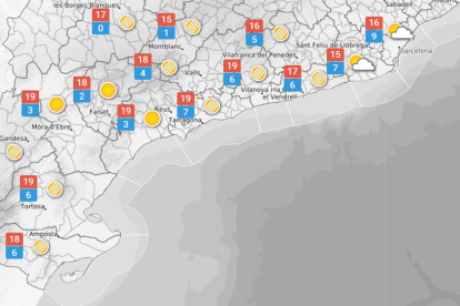 Divendres 27 de març: cel poc ennuvolat