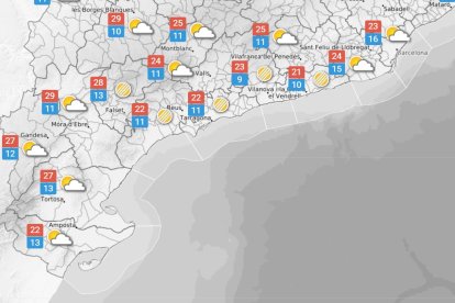 Dilluns 20 d'abril: nuvolades i algun xàfec al massís del Port