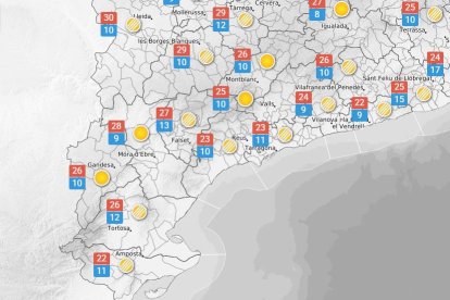 Dimarts 21 d'abril: vent fluix i temperatures estables al llarg del dia