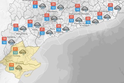 Dissabte 9 de maig: ruixats forts