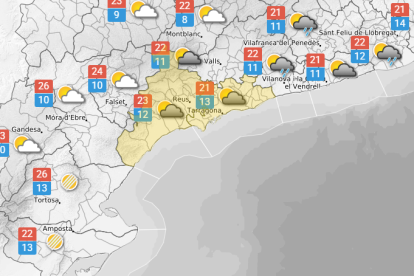 Dilluns 18 de maig: tornen les pluges a Tarragona