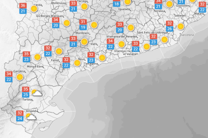 Dimecres 5 d'agost: sol dominant, pas de núvols alts al matí i creixement de nuvolades a la tarda
