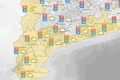 Dimarts 11 d'agost: cel mig ennuvolat i a partir del migdia xàfecs acompanyats de tempesta