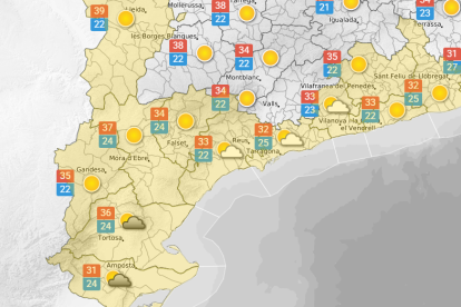 Dimecres 12 d'agost: sol al matí, nuvolades a la tarda i avís de calor