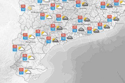 Dimarts 13: Precipitacions febles i visibilitat regular