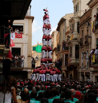 5d9 de la Colla Vella Xiquets de Valls a la primera ronda de la diada de l'Arboç