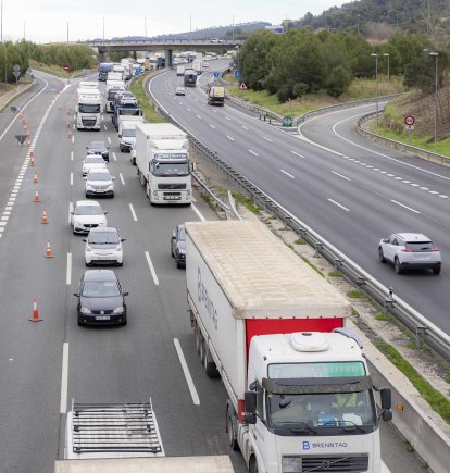 Ayer a primera hora de la tarde Trànsit cerró los dos carriles que estaban abiertos en dirección sur