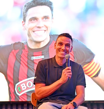 Ramon Folch, sonriente, durante el acto de esta tarde.