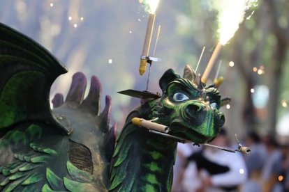 La tradicional Baixada dels Elements del Seguici.